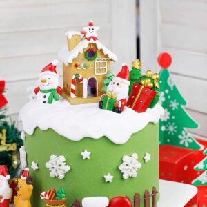 Santa Reindeer Christmas Tree Topper Christmas Cake Decorating