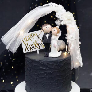 Lace Flower Arch Proposal And Wedding Cake Topper Decoration