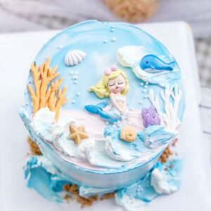 Mermaid Shell Whale Starfish Seaweed Cake Topper Decoration