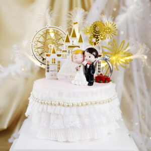 Wedding Castle Fireworks Proposal Valentine's Day Cake Topper Decoration