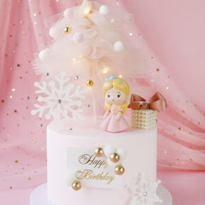 Wishing Tree Pink Princess Happy Birthday Cake Topper