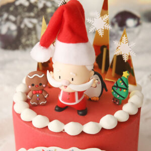 Christmas Cake Santa Apple Snowflake And Christmas Tree