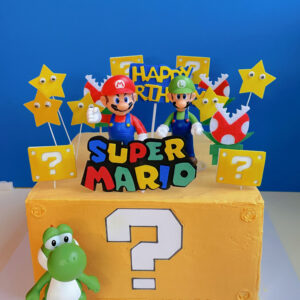 Super Mario Brothers with Mario, Luigi Yoshi Cake Topper