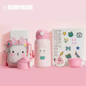 Cute Pink Bunny Stainless Steel Thermal Water Bottle 630ml