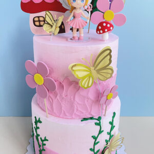 Pink Fairy Mushroom Cake Party Decorations