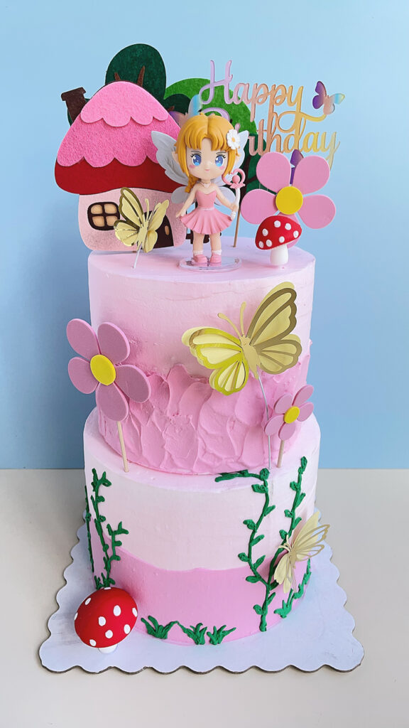 best pink fairy mushroom cake ideas Australia